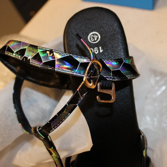 Holographic Platform Stiletto Sandals Size 11 - Picture 10 of 14